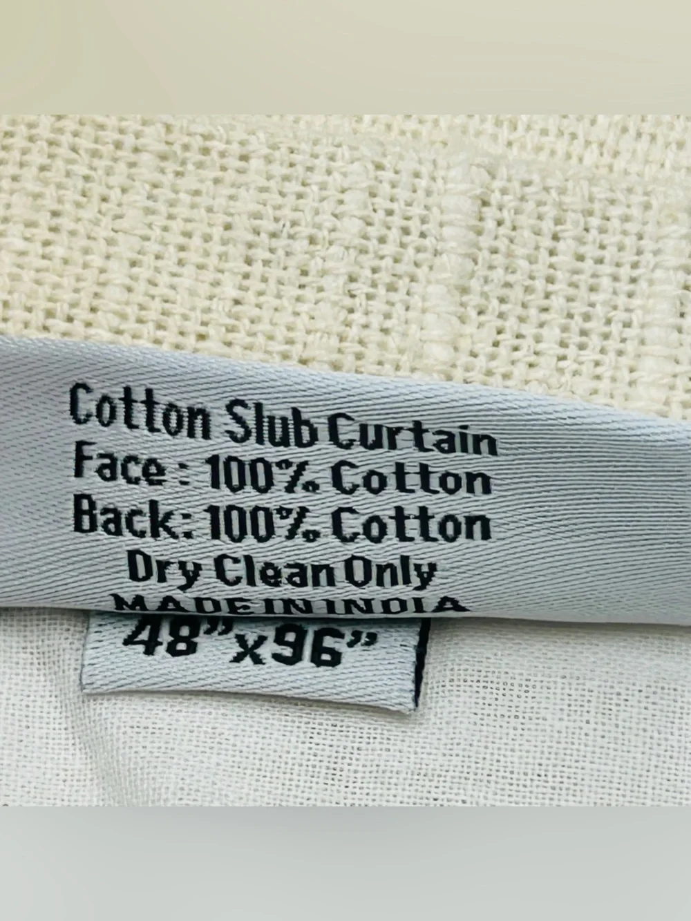 QUINCE Set Of 2 48x96 Cotton Slub Curtains Natural 9936